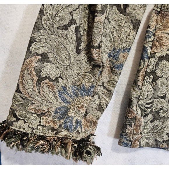 Vtg Gotcha Covered Jacket L Tapestry Floral Bell Sleeve Cottagecore Fairy Whimsy - Picture 9 of 10